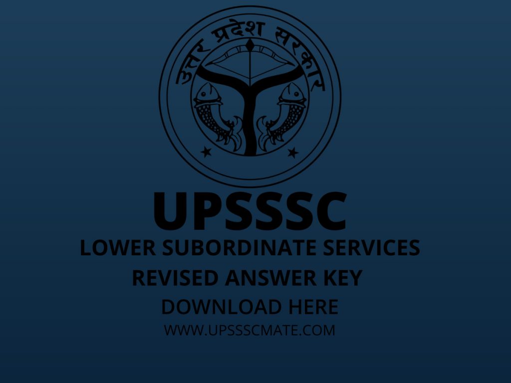 UPSSSC LOWER SUBORDINATE SERVICES REVISED ANSWER KEY 2019