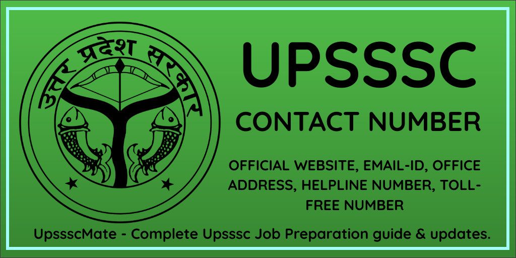 Upsssc Contact Number